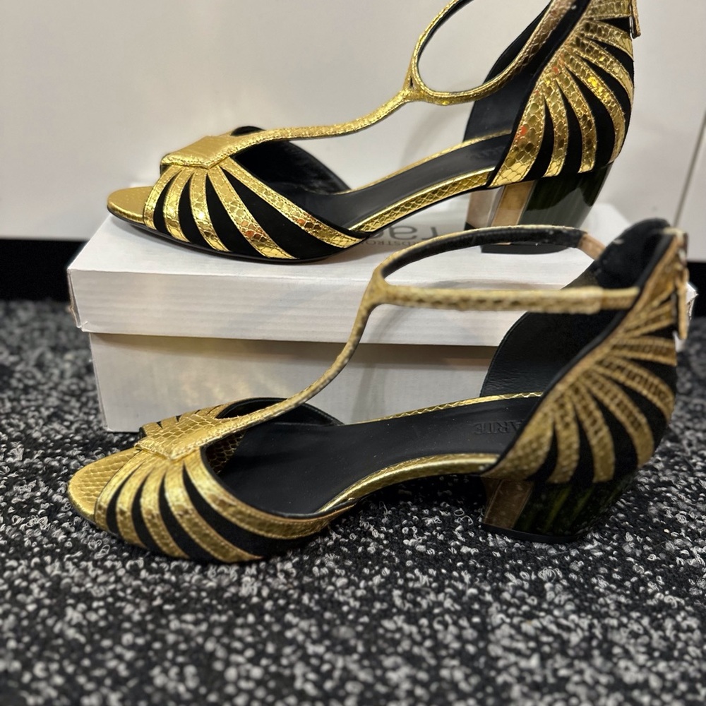 Rodarte Gold and Green Sandal size 11/42